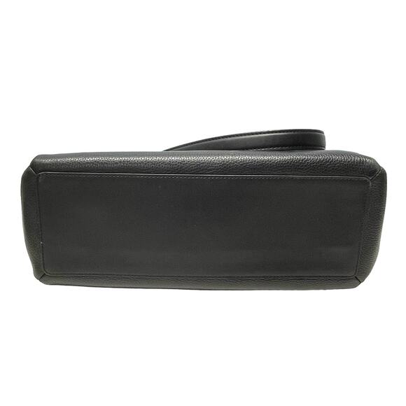 Michael Kors Trisha Black Pebbled Leather Purse Handbag Triple Gusset - Picture 8 of 13